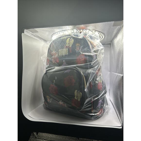 Disney Villains Roses and Thorns AOP MINI BACKPACK PALM Pink A La Mode Storybook - Picture 3 of 3